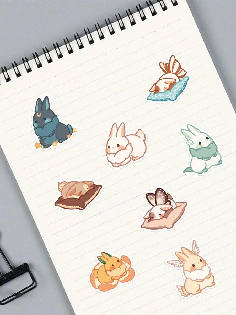 40 large Bunny Rabbit Stickers - Bunny Creations