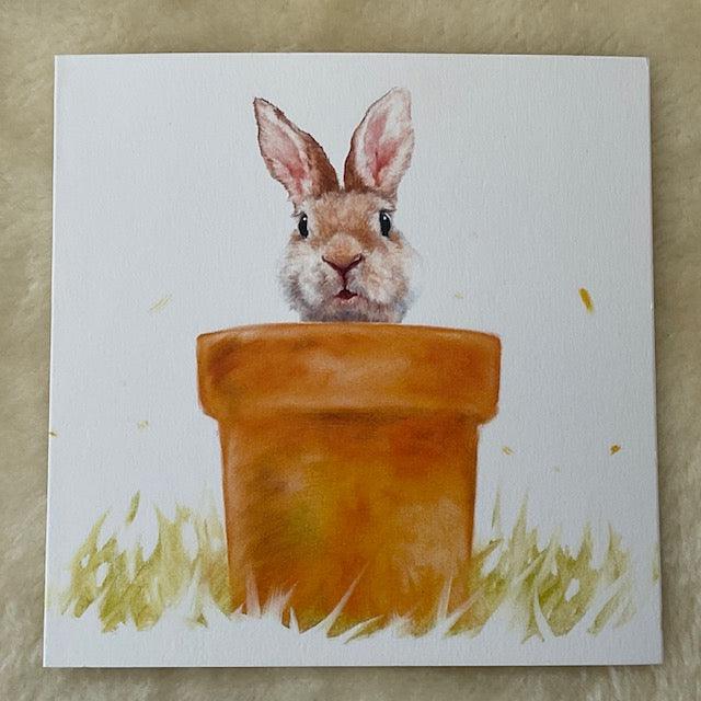 Spring Surprise Bunny Rabbit Card