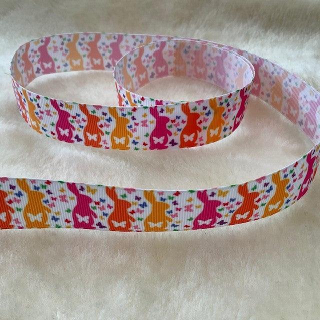 Bunny Rabbits & Butterflies Colourful Ribbon - Bunny Creations