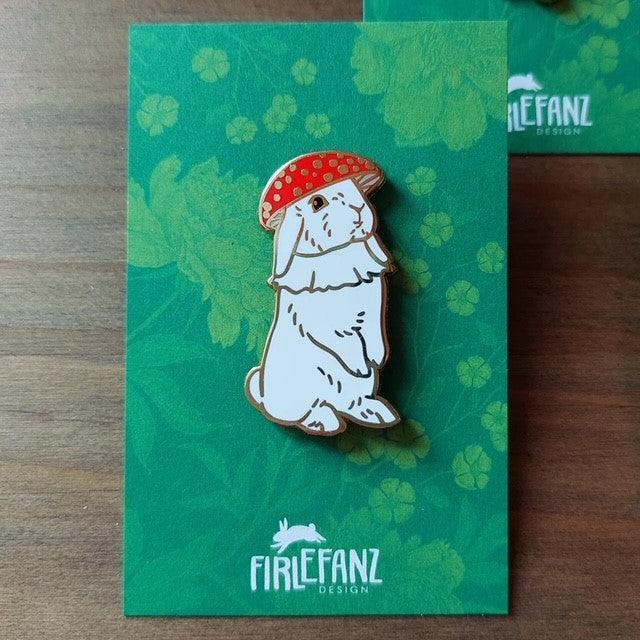 Firlefanz Designs Flower Bunnies Pin Badges - Bunny Creations