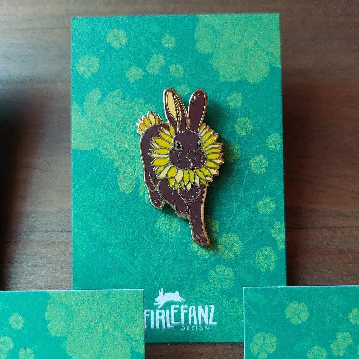 Firlefanz Designs Flower Bunnies Pin Badges - Bunny Creations