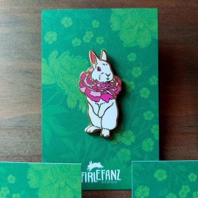Firlefanz Designs Flower Bunnies Pin Badges - Bunny Creations