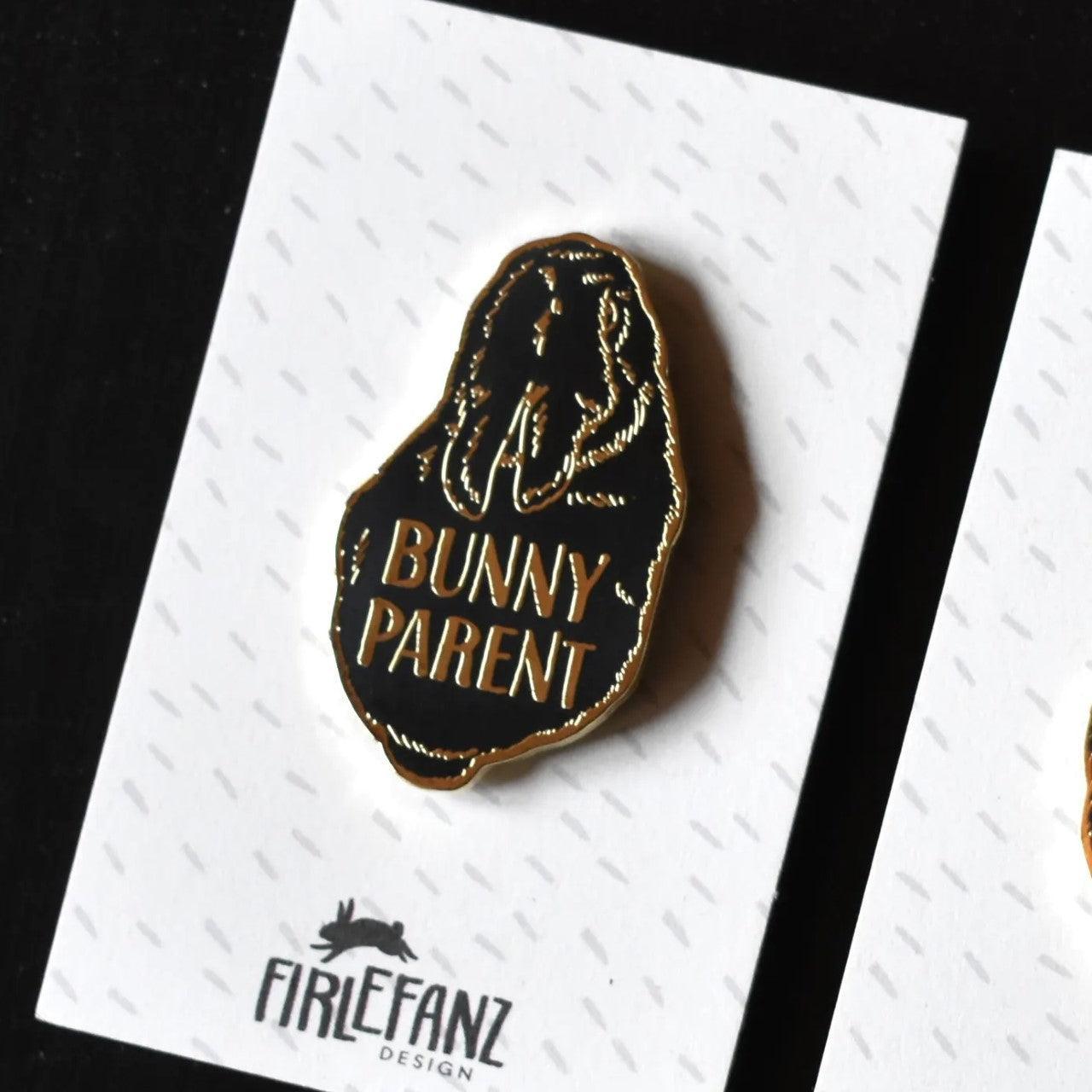 Firlefanz Designs Rabbit Parent/Dad/Mom Pin Badges - Bunny Creations
