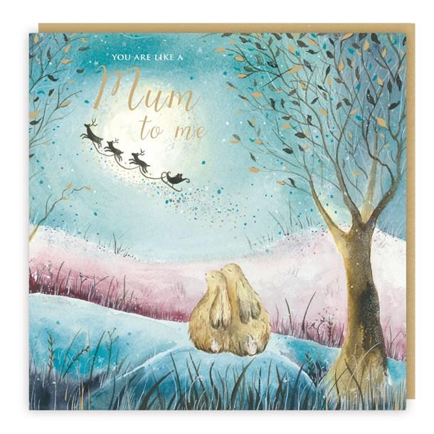 Like a Mum to Me Bunny Rabbit Christmas Card with Poem - Bunny Creations