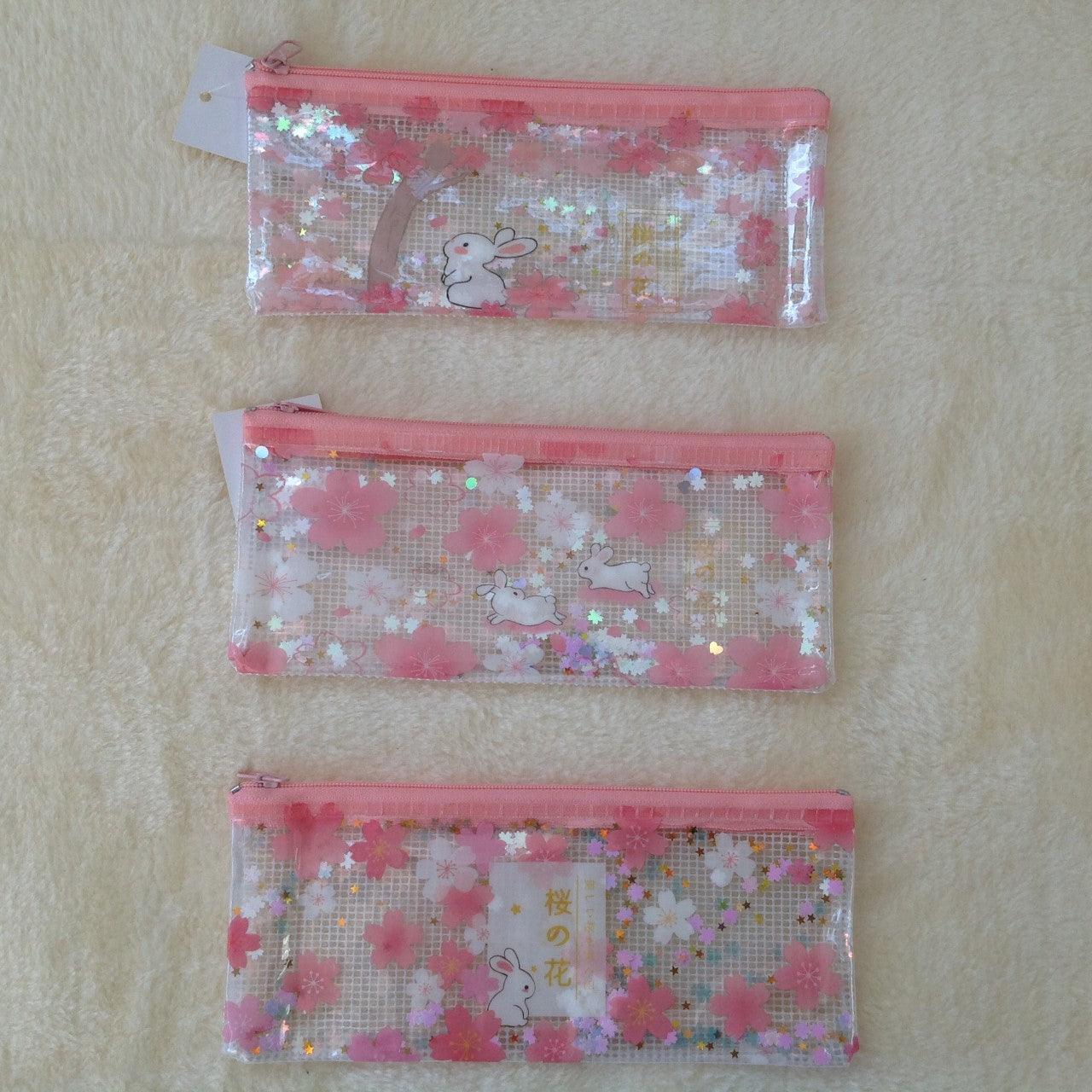 Pretty Bunny Rabbit Small Stationery Zip Top Bag - Bunny Creations