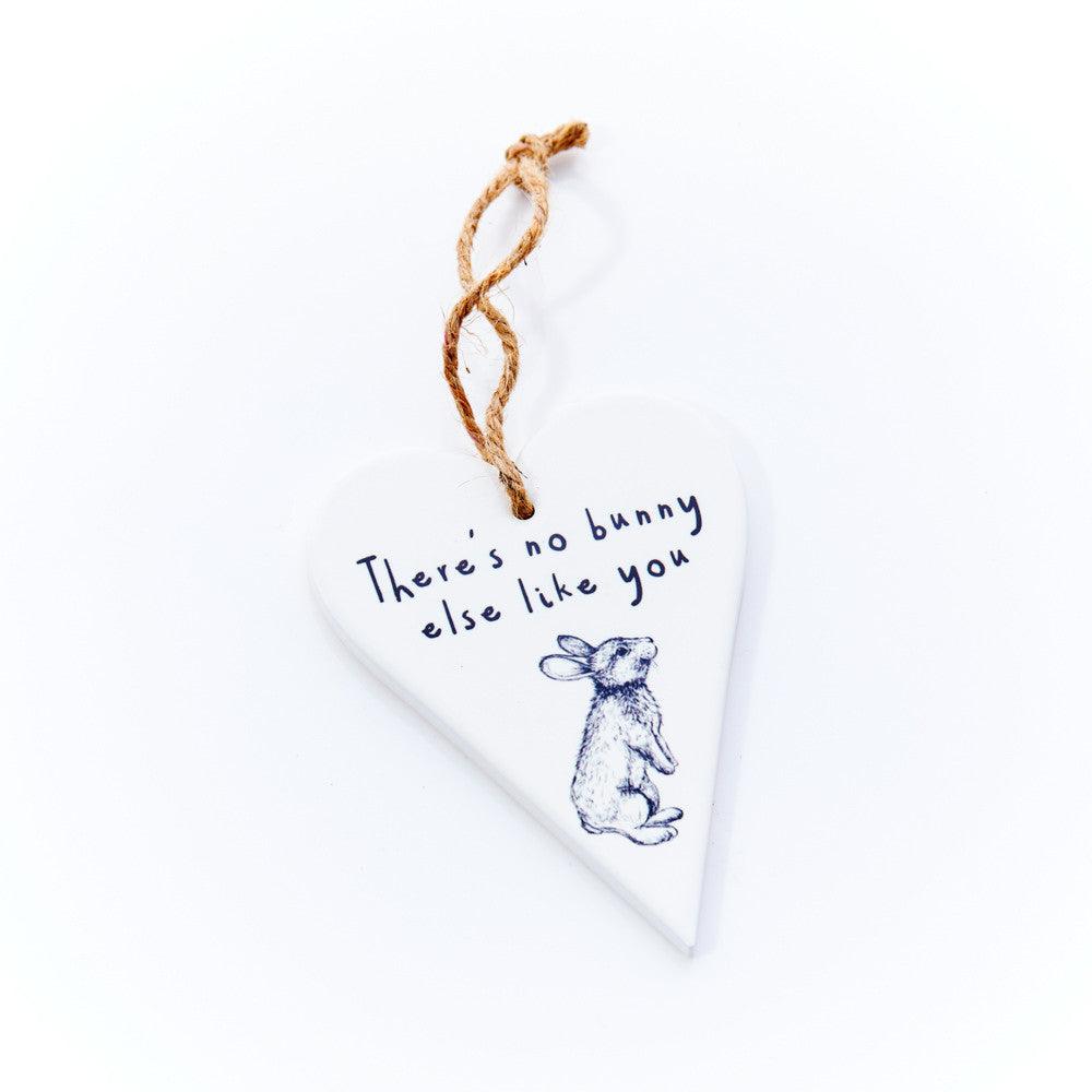 theres no bunny else like you bunny rabbit heart decoration