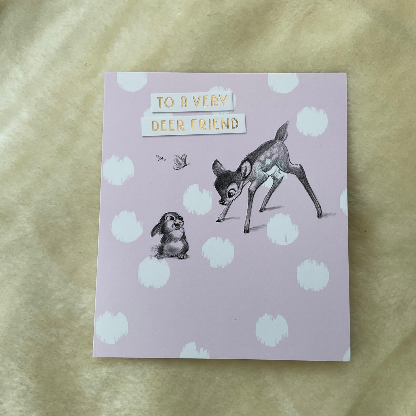 Thumper & Bambi Bunny Rabbit Friend Birthday Card - Bunny Creations