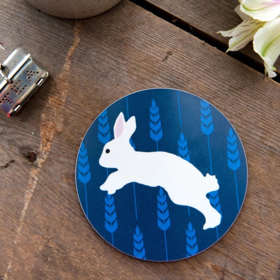 Blue Bunny Rabbit Coaster