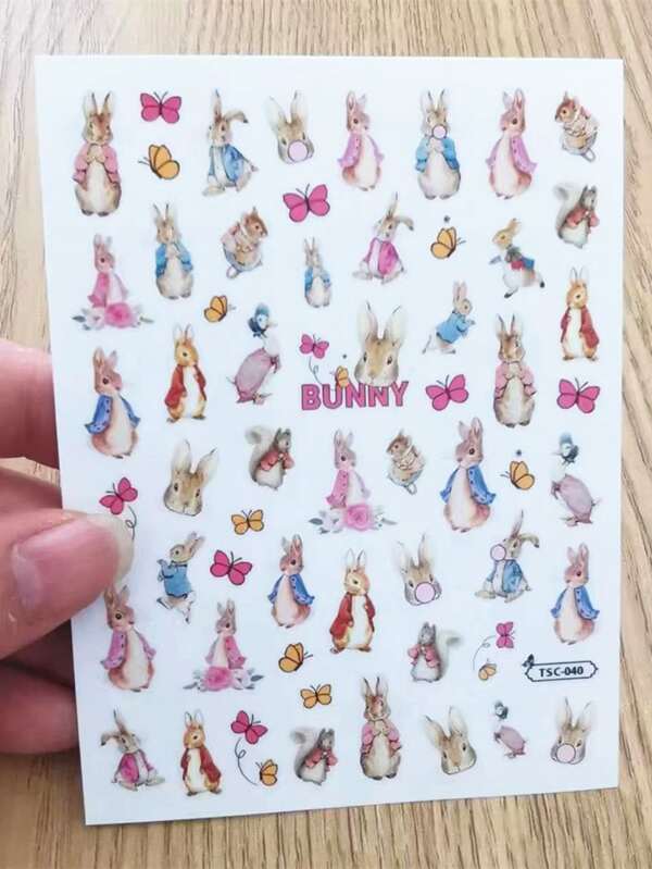 Bunny Rabbit Nail Art Stickers