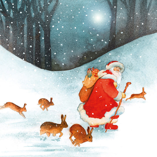 Father Christmas and the Hares Christmas Cards - Pack of 8
