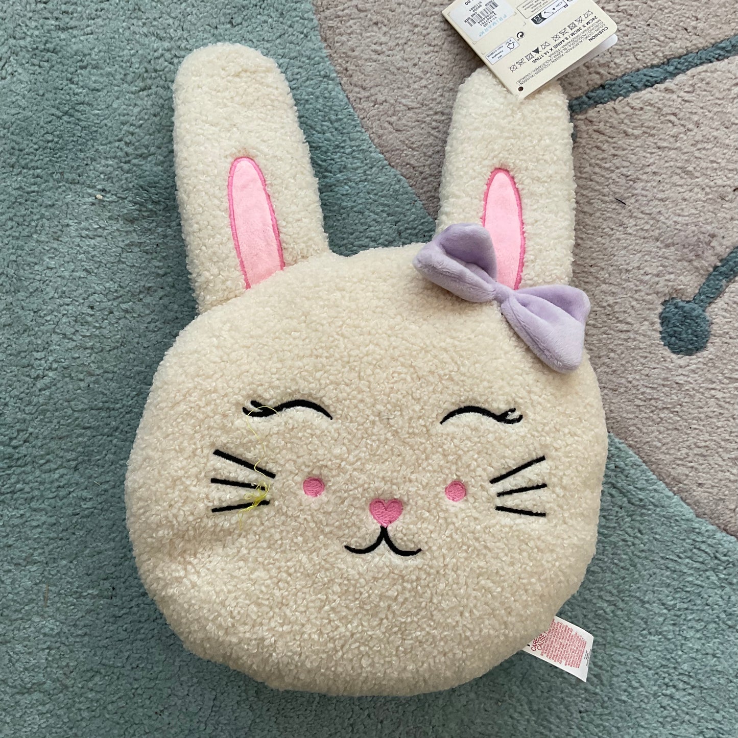 Snuggly Bunny Rabbit Shaped Cushion