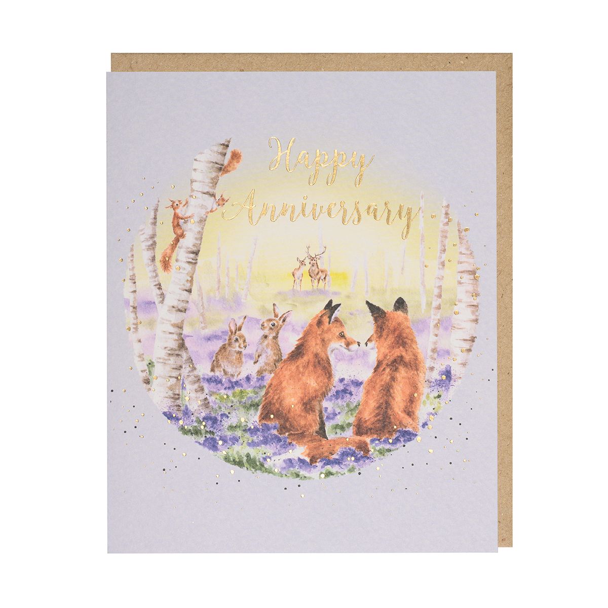 Wrendale Designs Bluebell Woods Anniversary Card