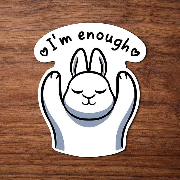 Firlefanz Designs I’m Enough Bunny Decal Sticker
