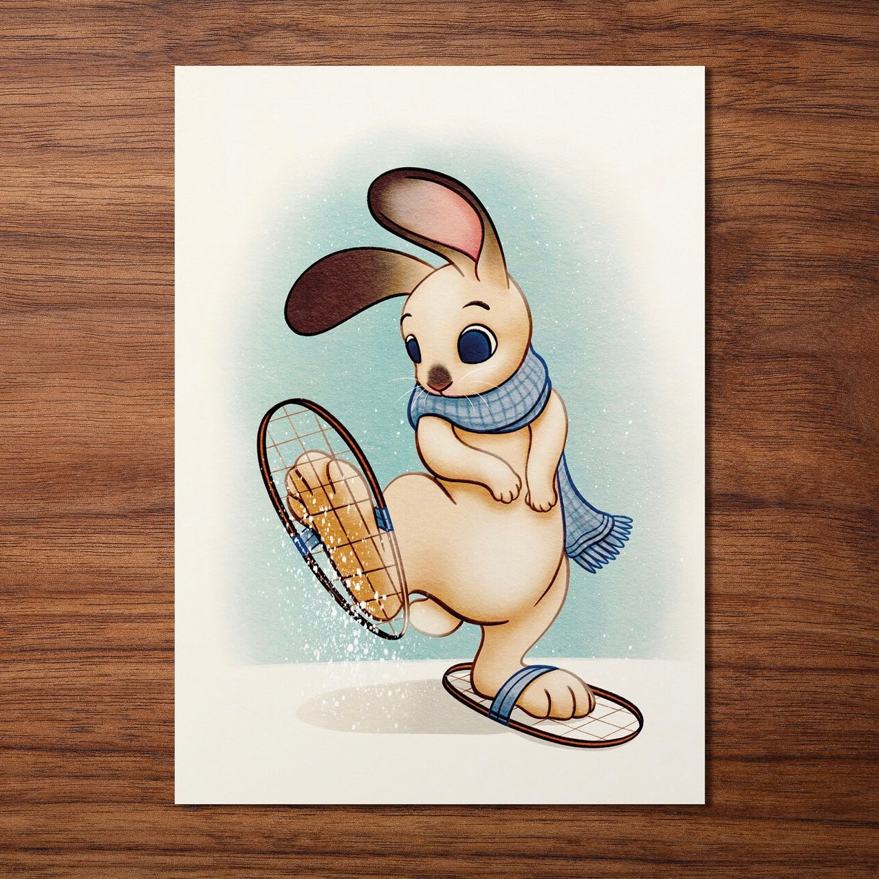 Firlefanz Designs Snowshoe Bunny Rabbit Postcard