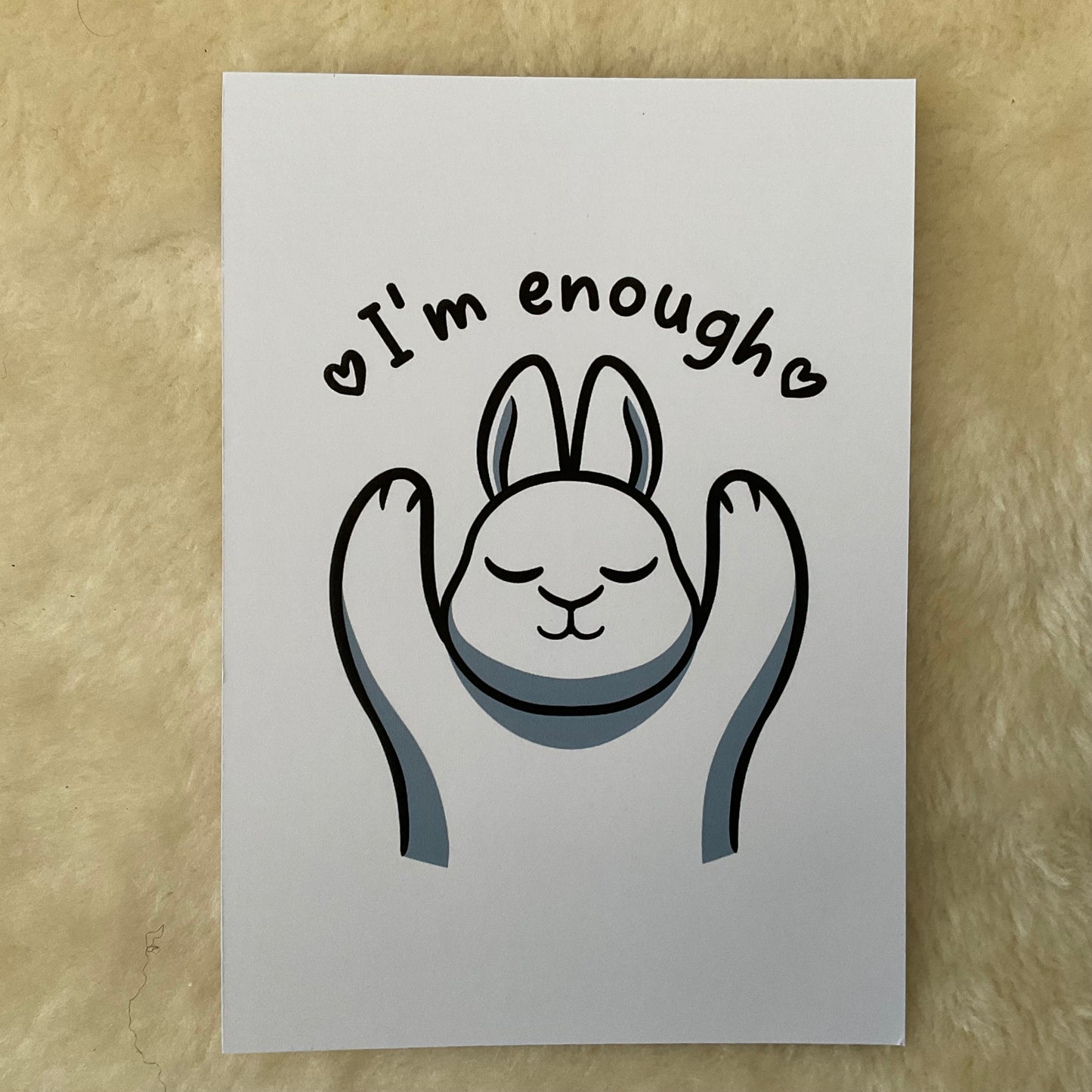 Firlefanz Designs I’m Enough Bunny Rabbit Postcard