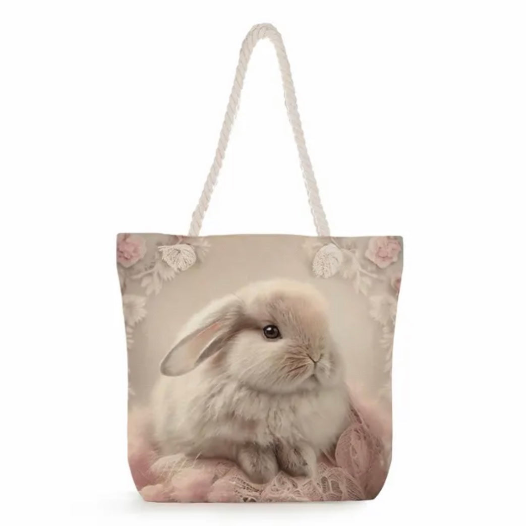 Extra Large Lop Eared Bunny Rabbit Shopping Bag - Bunny Creations