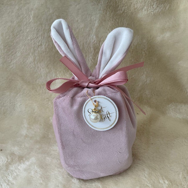 pink Velvet Bunny Rabbit Gift Bag