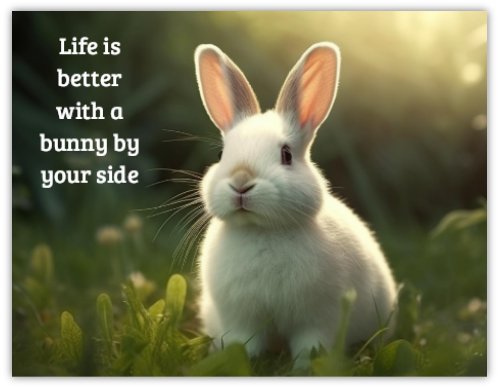 Life Is Better With a Bunny By Your Side Fridge Magnet