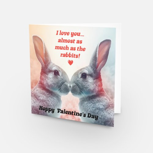 I Love You Almost As Much As The Rabbits Valentine Card