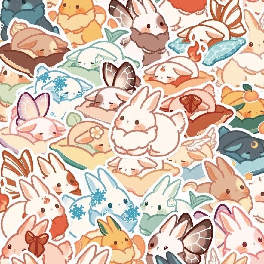 40 large Bunny Rabbit Stickers - Bunny Creations