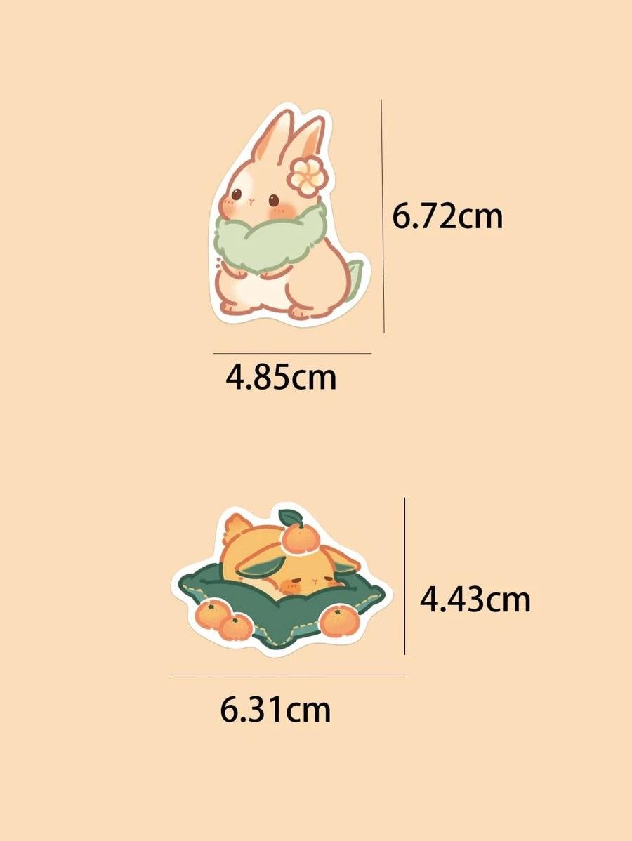 40 large Bunny Rabbit Stickers size