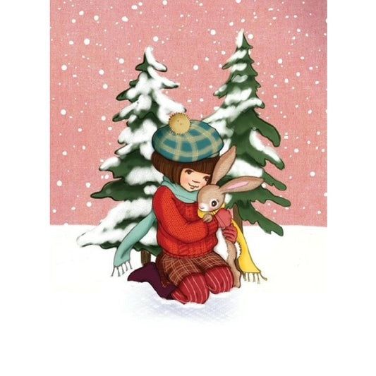 Belle & Boo Snow Bunny Postcard