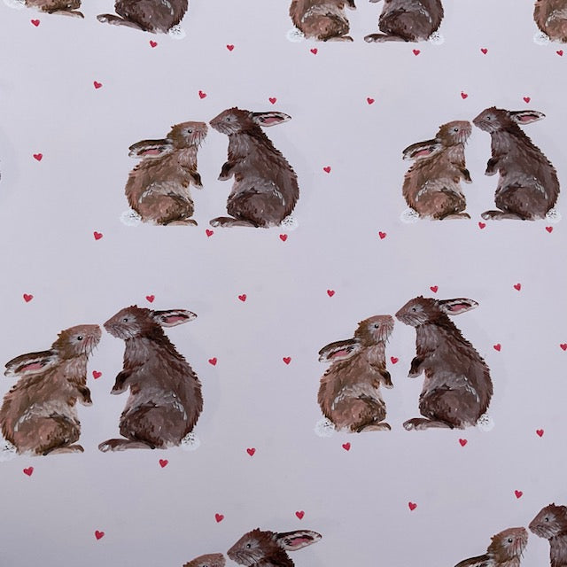 Love Bunnies Rabbit Gift Wrapping Paper