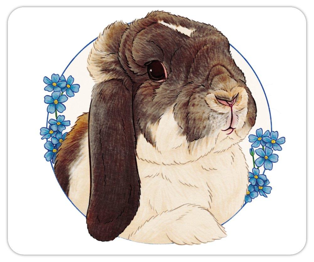 Milly Moo Forget Me Not Bunny Rabbit Mouse Mat