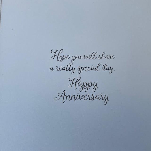 On Your Anniversary Bunny Rabbit Card inside message