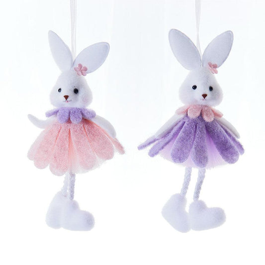 Set of 2 Hanging Bunny Rabbits Girls Decorations