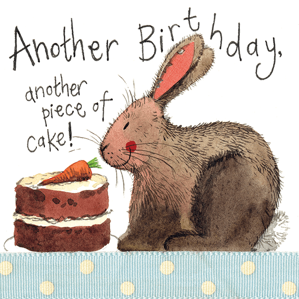 Alex Clark Birthday Cake Bunny Rabbit Card - Bunny Creations