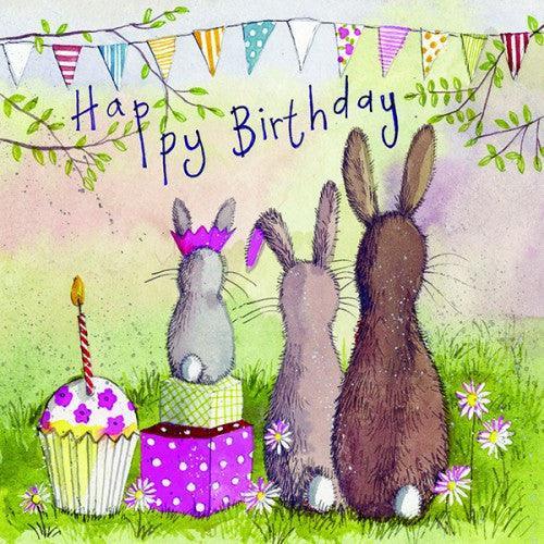Alex Clark Family Bunny Rabbit Birthday Card - Bunny Creations