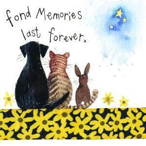 Alex Clark Fond Memories Pet Sympathy Card - Bunny Creations