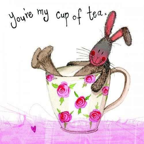 Alex Clark My Cup Of Tea Bunny Rabbit Card - Bunny Creations