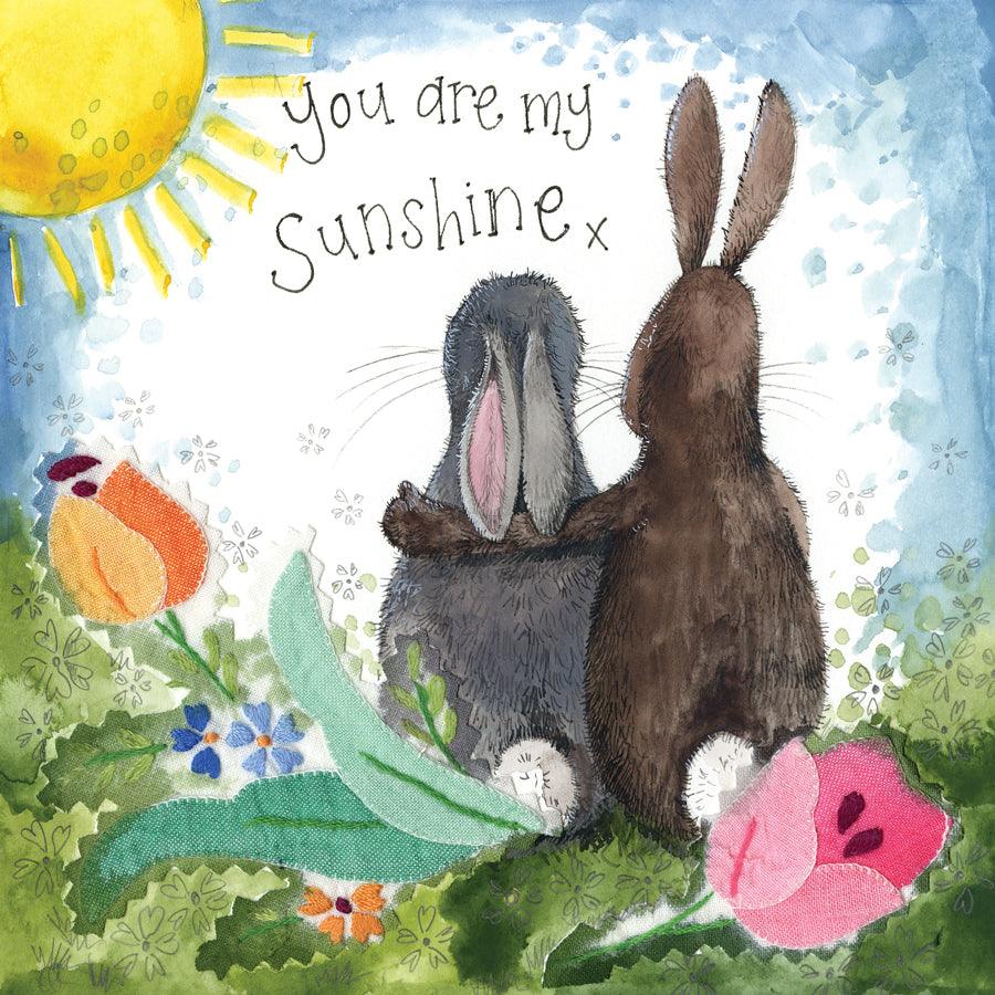 Alex Clark You Are My Sunshine Bunny Rabbit Card - Bunny Creations