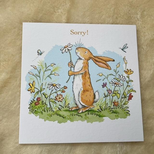 Anita Jeram Nutbrown Hare Card - Sorry - Bunny Creations