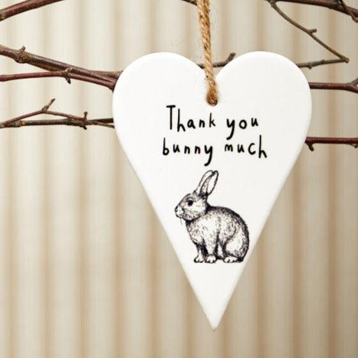 thank you bunny much bunny rabbit heart decoration
