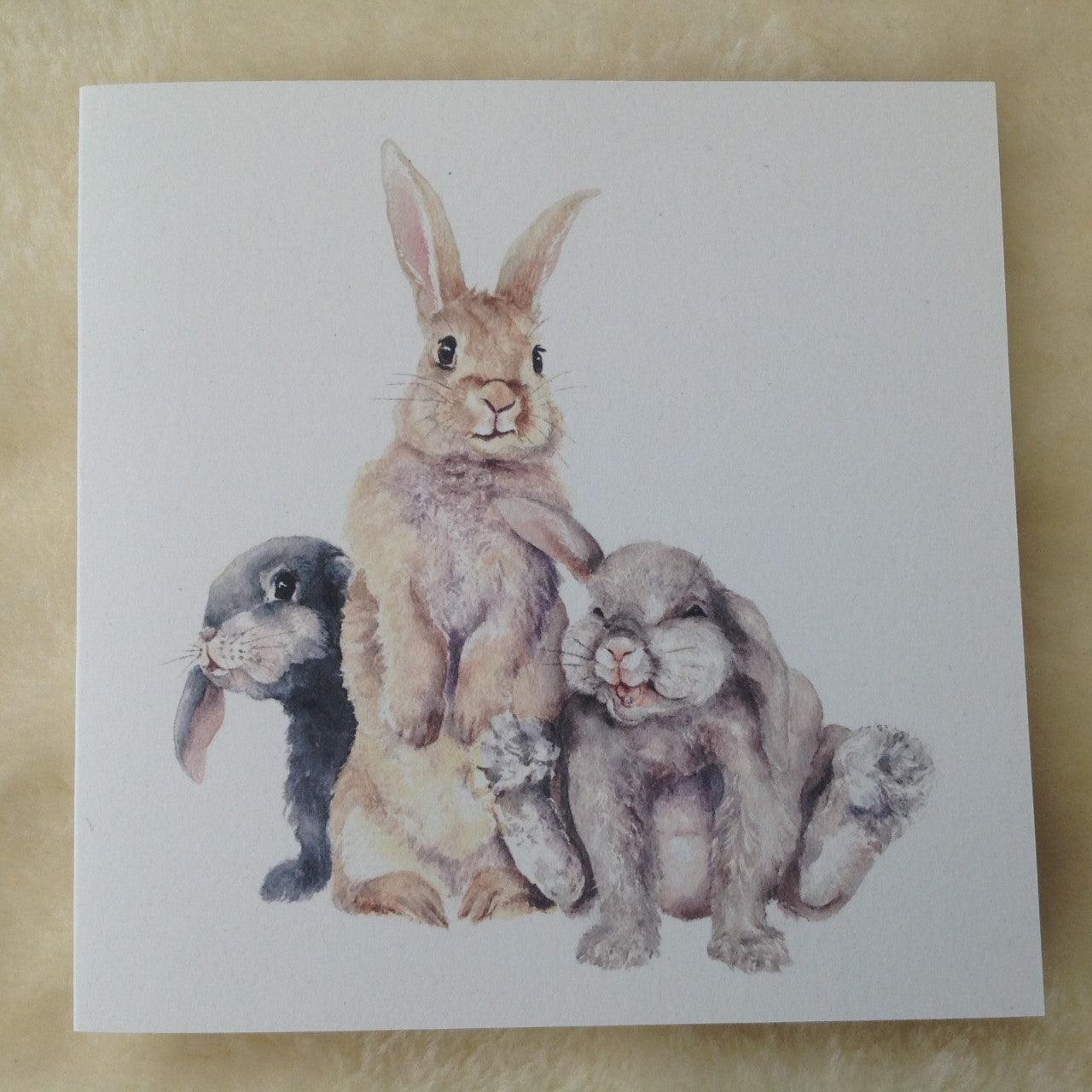 Exclusive Field & Fur Three Rabbits Card - Bunny Creations