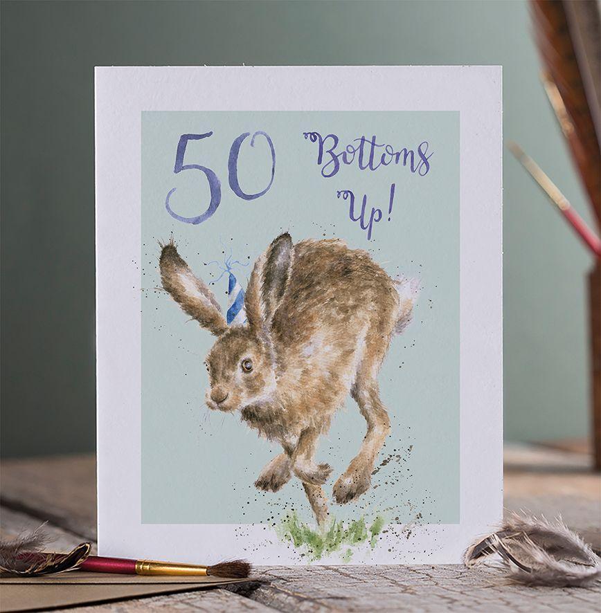 Wrendale Designs 50th Birthday Bunny Rabbit Card - Bunny Creations