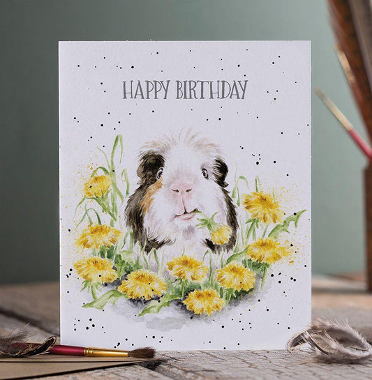 Wrendale Designs Dandy Day Guinea Pig Birthday Card